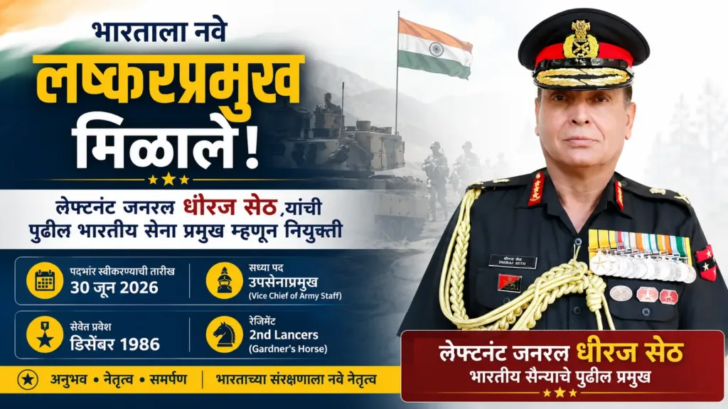 Chief of the Army Staff, Dhiraj Seth
